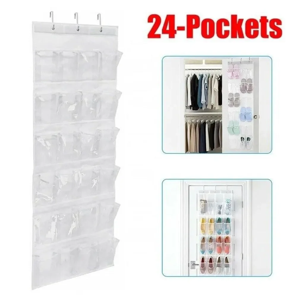 24 Grid Over the Door Wall Mounted Shoe Bra Underwear Swimsuit Organizer Storage